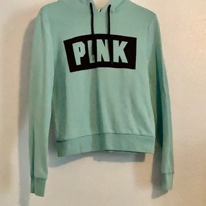 VS PINK Blue and black pullover hoodie